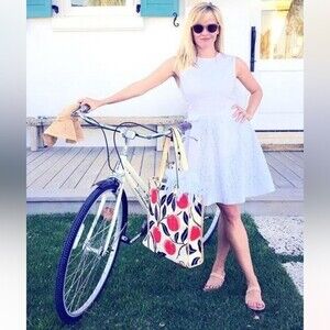 Draper James Striped Eyelet Love Circle Dress in Magnolia White 8